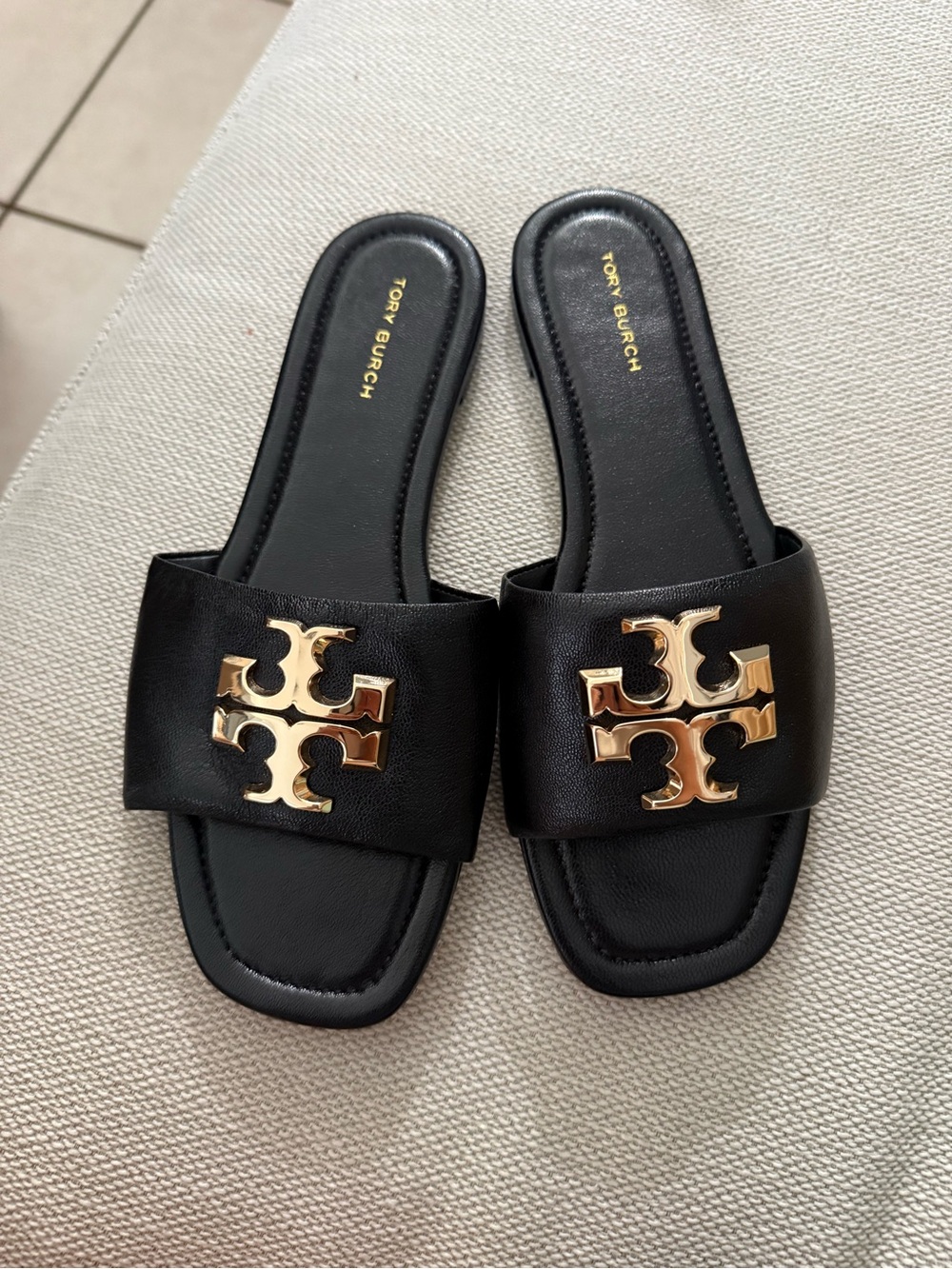 Tory Burch women’s Eleanor Black Slide Sandals